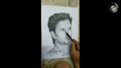 Portrait Drawing of Sushant Singh Rajput | How to draw Sushant Singh Rajput Portrait