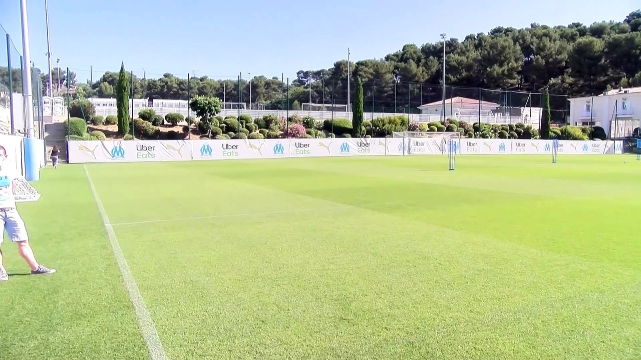 Les joueurs de l'OM ce matin à l'entraînement