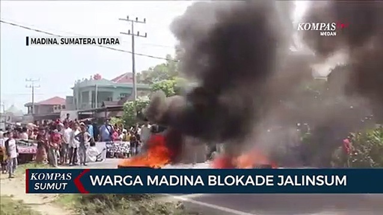 Warga Mandailing Natal Blokade Jalinsum