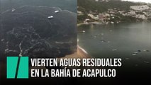 Vierten aguas residuales en la Bahía de Acapulco, en México