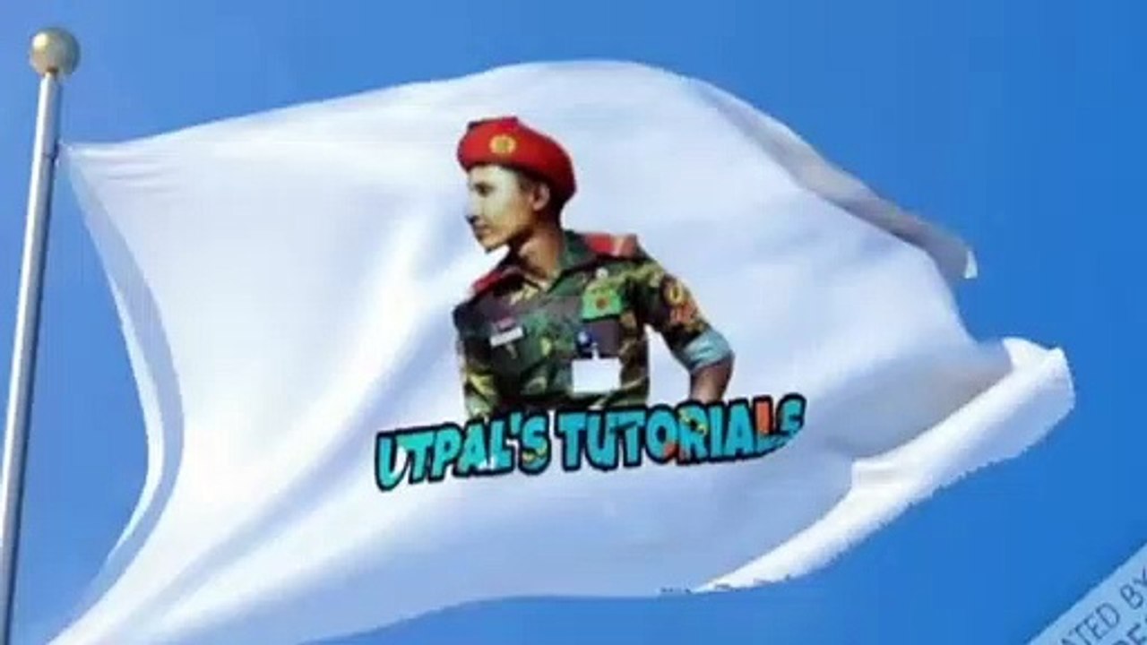 A flag with animated picture.#utpals_tutorial present
