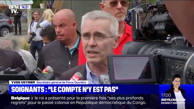 Soignants: le Secrétaire général de Force ouvrière Yves Veyrier affirme que le compte n'y est pas dans les réponses du gouvernement