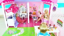 Pink Fold'n Fun House for Dolls, Barbie Convertible R_C Car Puppenhaus Mobil سيارة Voiture Carr