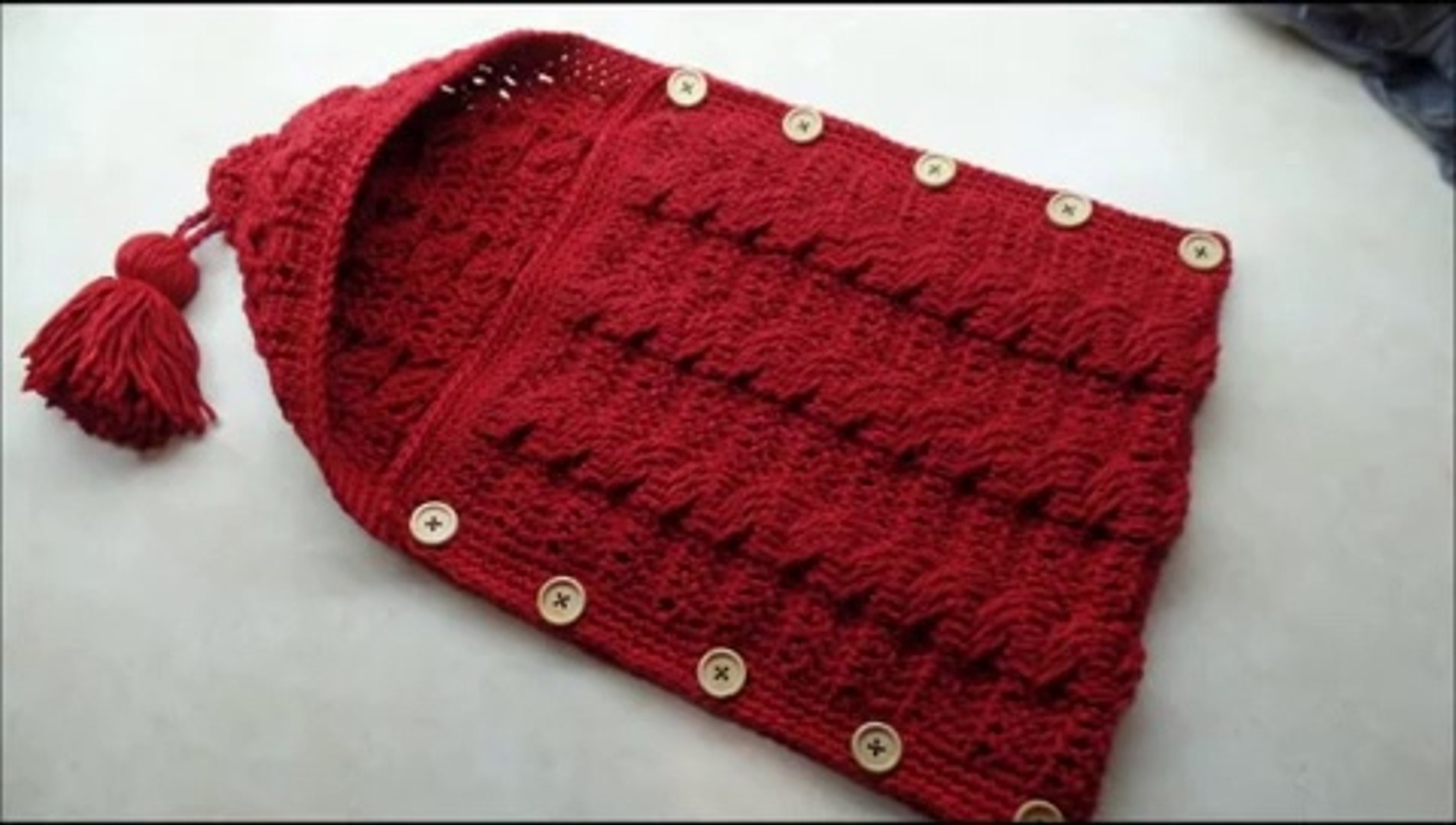 How to Crochet Cable Stitch Newborn Baby Bunting Cocoon | عمل بطانيه كروشيه  بزنط لحمل الطفل - فيديو Dailymotion