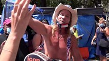 World-famous New York street performer 'Naked Cowboy' told to leave City Hall protest