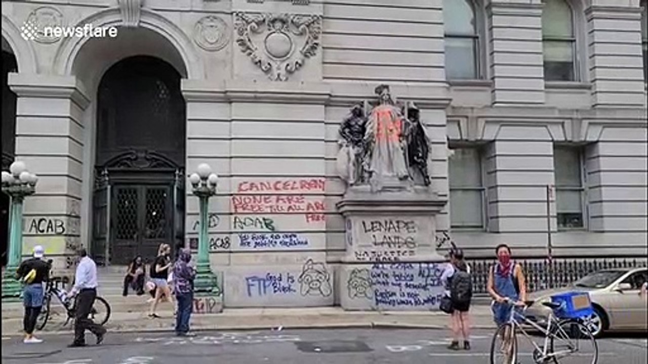 New York courthouse subject to vandalism during City Hall protests