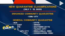 Bagong quarantine classifications, inanunsyo ni Pres. #Duterte