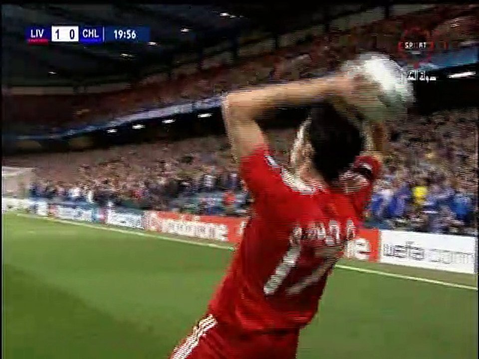 مباراة كرة القدم / تشليسي4 ليفربول4/ربع نهائي دوري أبطال أوربا/مباراة آياب/الثلاثاء 14 أبريل 2009 م/ الشوط الأول