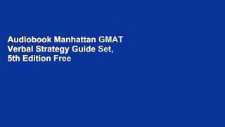 Audiobook Manhattan GMAT Verbal Strategy Guide Set, 5th Edition Free download