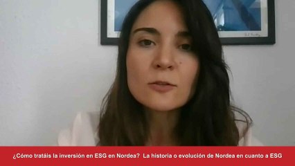 Ana Rosa Castro, responsable de ventas de Nordea, analiza la inversión sostenible.
