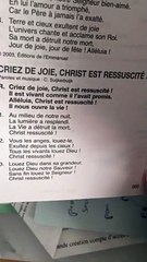 CRIEZ DE JOIE CHRIST EST RESSUSCITE