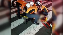만취한 30대 여성이 몰던 승용차에 택시운전사 2명 치여 / YTN