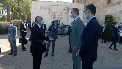 El rey preside en Badajoz la simbólica reapertura de la frontera con Portugal