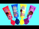 Learn COLORS Doc McStuffins Bath paint Little Mommy Bubbly Bathtime Color Changing Baby Doll