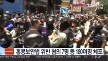 홍콩 보안법 시행 첫날 법 위반 180여명 체포