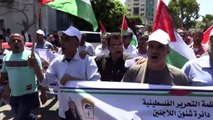 آلاف الفلسطينيين يتظاهرون في قطاع غزة ضد المخطط الإسرائيلي للضم