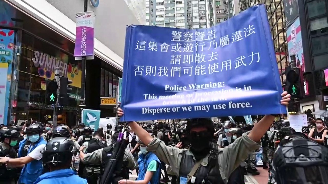 Neue proteste in hongkong - 180 festnahmen