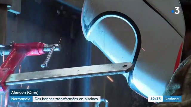 Normandie : des bennes transformées en piscine