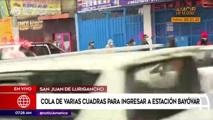 Primera Edición: Colas de varias cuadras para ingresar a estación Bayóvar (HOY)