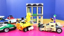 Lego Bank Robbers Attacked By Dog Joker Penguin Villains Get Launched Smashed By Hulk And Police