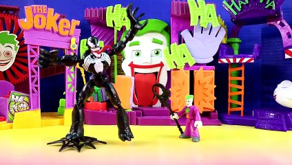 Marvel Bend And Flex Venom Teams Up With Imaginext The Joker + Compound Hulk