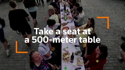 Dinner at Prague's 500-meter table