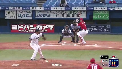広島カープ7月1日 - 1回表0-02アウトランナー2塁 - - 鈴木誠也選手内野安打とエラーで先制️