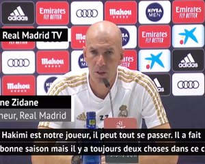 Transferts - Zidane sur Hakimi : "Il y a toujours le sportif et l'économique au Real"