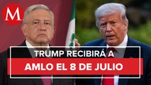 Donald Trump confirma visita de AMLO a la Casa Blanca el 8 de julio