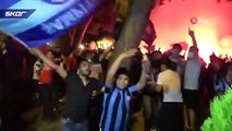 Adana Demirspor kulübü, galibiyetin ardından şampiyon gibi karşılandı