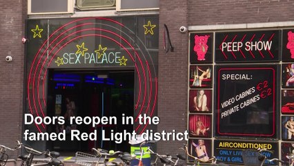 Brothels reopen in Amsterdam's red light district