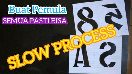 Cara mudah buat Cetakan(Mal) Huruf dan Angka dari kertas mengikuti pola gambar c_HD