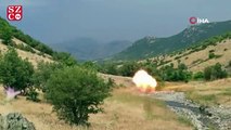 Siirt'te PKK'lı teröristlerce kayalıklar arasına gizlenmiş havan mühimmatı imha edildi
