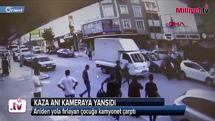 لحظات اصطدام شاحنة بطفل سوري في حي أنسيورت بإسطنبول