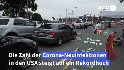 Corona-Infektionsrate in den USA auf neuem Rekordhoch