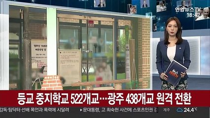 등교 중지학교 522개교…광주 438개교 원격 전환