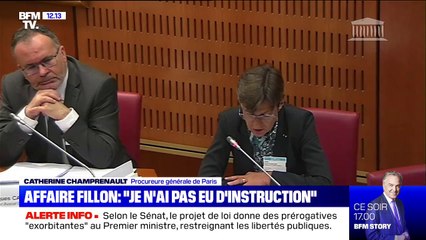 La procureure générale de Paris dit "ne pas avoir eu d'instruction" dans l'affaire Fillon