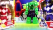 Power Rangers Mighty Minis Help Hulk Mech Robot & Toy Story 4 Friends ! Superhero Toys