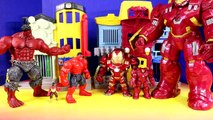 Red Hulk Team Vs Hulkbuster Team ! Mega Battle ! Superhero Toys