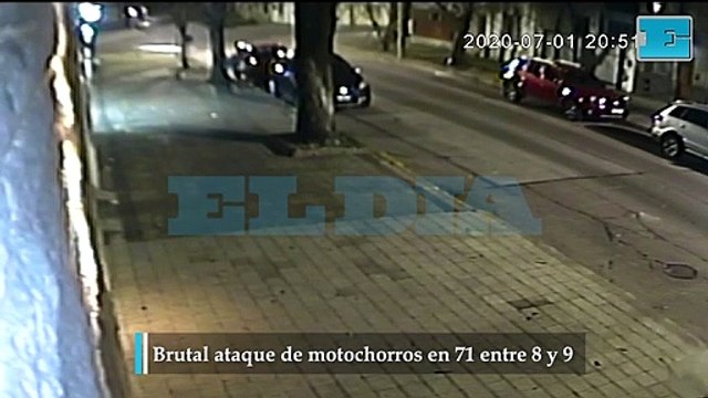 Brutal ataque de motochorros en 71 entre 7 y 8