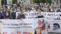 Trabajadores de Nissan-Barcelona se manifiestan por Santander