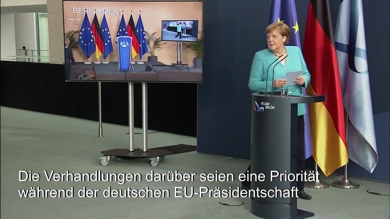 Merkel: Corona-Hilfsprogramm der EU muss 'wuchtig' sein