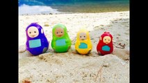 Opening TELETUBBIES STACKING Dolls On The Beach--