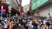 Chaotic scenes in Hong Kong as National Security Law is passed