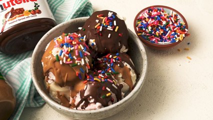 Peanut Butter + Nutella Magic Shell Is AMAZING