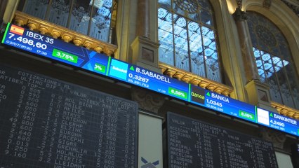 El Ibex 35 sube un 3,75 %, la mayor subida en casi un mes, y se acerca a los 7.500 puntos