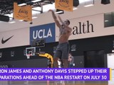 'Day One in the books' - LeBron and AD return to Lakers practice