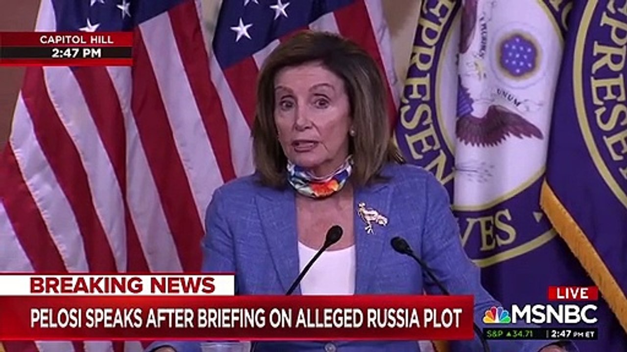 Pelosi says that sanctions against Russian intelligence were removed because of Trump -- Republicans wanted them