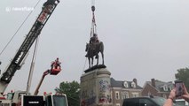 Cheers ring out as Confederate statue removed in Richmond, Virginia