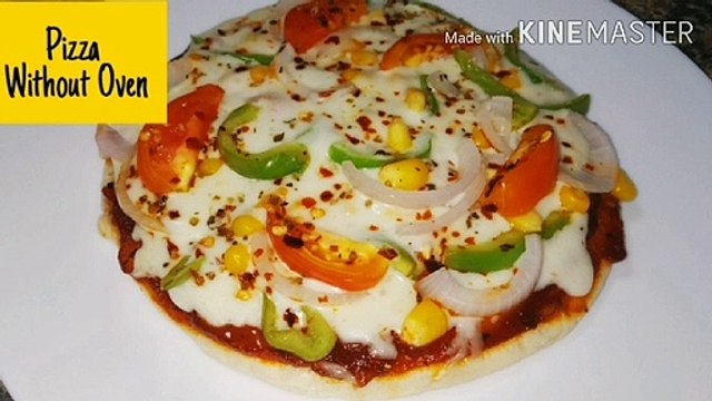 Cheese Pizza without Oven | Veg Pizza| Pizza in Pan | Homemade Pizza Dough